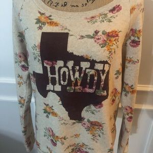 Texas Howdy Flower Sweater